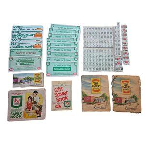 S&H Green Top Value Stamp Books Certificates Collection Vintage Saver Book Weis